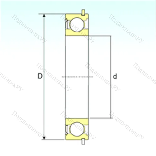 Подшипник шариковый радиальный 6202-ZNR от производителя  ISB