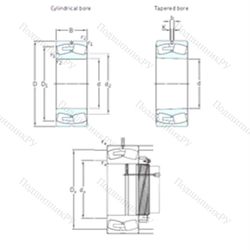 Подшипник роликовый радиальный самоцентрирующийся 241/500ECAK 30/W 33 от производителя  SKF