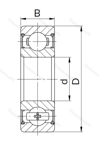 Миниатюрный шариковый подшипник 80017 (607 ZZ) 7HUKRL2MX4 в Ростове-на-Дону