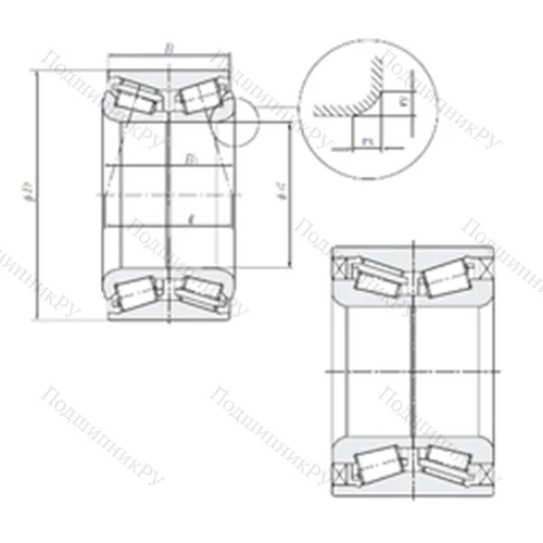 Подшипник роликовый радиально-упорный 4T-CRI-0992CS 136/L 260 от производителя  NTN