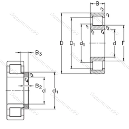 Подшипник роликовый радиальный NJ 2320-E-MA 6+HJ 2320-E от производителя  NKE