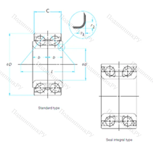 Подшипник шариковый радиально-упорный WB 000050 от производителя  TIMKEN