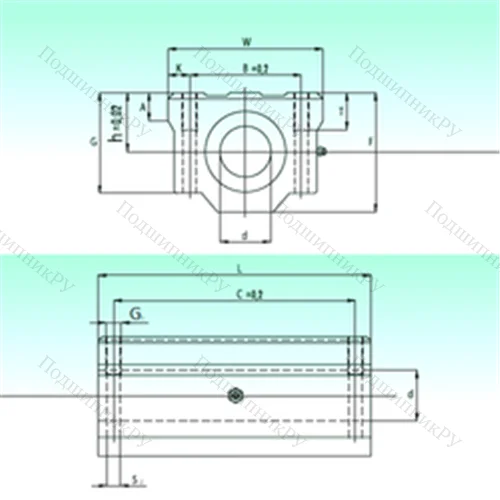 Подшипник шариковый линейный SCW 20-UU от производителя  NBS