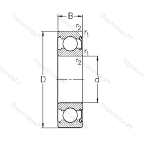 Подшипник шариковый радиальный 6203-Z