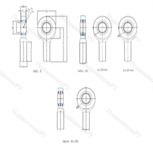 Подшипник скольжения сферический SAA 80ES-2RS от производителя  SKF