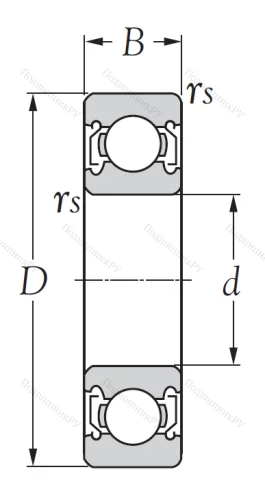 Однорядный шариковый подшипник 6906 ZZ от производителя  KSM