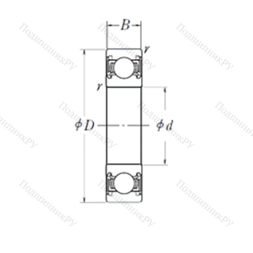 Подшипник шариковый радиальный BB 1-0623D от производителя  SKF