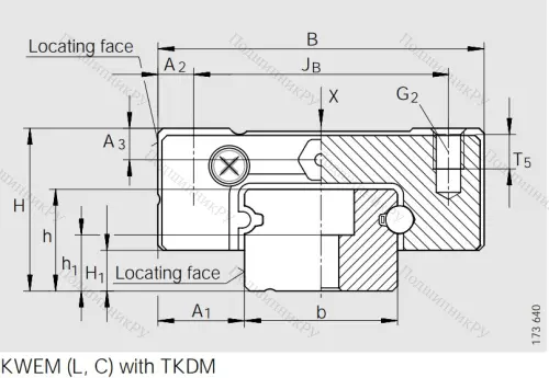 Направляющий рельс TKDM 15 G 2/B-220-10/10 в Ростове-на-Дону
