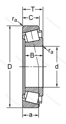 Конический роликовый подшипник 7311 (30311) в Ростове-на-Дону