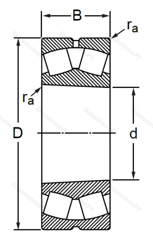 Сферический роликовый подшипник с конической посадкой на вал 113616 KН (22316 KMB 33) в Ростове-на-Дону