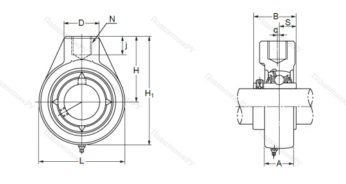 Подшипниковый узел UCHB 207 (UCHA 207) в Ростове-на-Дону