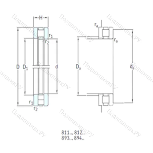 Подшипник роликовый упорный 81264M от производителя  SKF