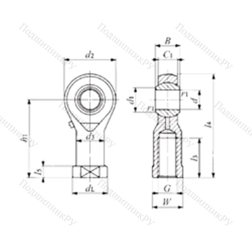 Подшипник скольжения сферический PHSA 5 от производителя  IKO