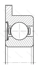 Подшипник  2860085 размер 5x11x4 от производителя  ГПЗ-21