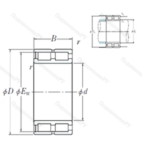 Подшипник роликовый радиальный NNCF 5040V