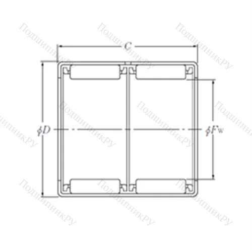 Подшипник игольчатый радиальный HMK 5045ZWBD