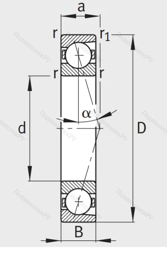 Сверхточный подшипник B 7206 CTP 4SUL от производителя  FAG