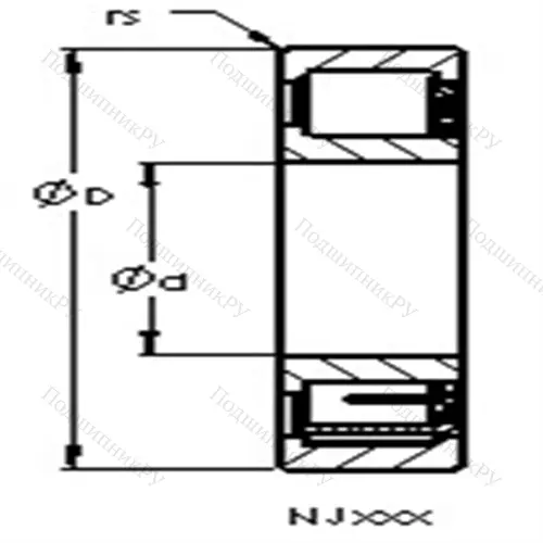 Подшипники роликовые радиальные с цилиндрическими роликами NJ 409 MA от производителя  AST