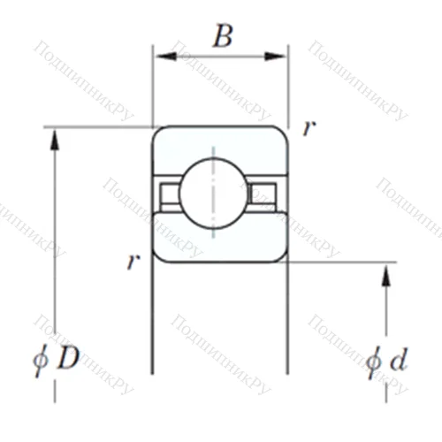Подшипник шариковый радиальный KAC 025