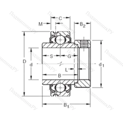 Подшипник шариковый радиальный G 1010KLL