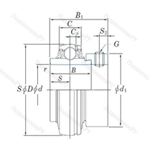 Подшипник шариковый радиальный NA 211