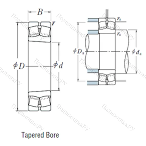 Подшипник роликовый радиальный самоцентрирующийся 21317EAKE 4