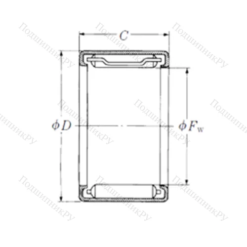 Подшипник игольчатый радиальный J-68