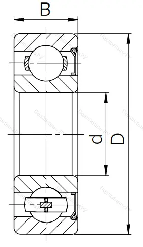 Шариковый однорядный подшипник 60311 (6311 Z) в Ростове-на-Дону