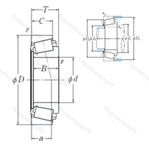 Подшипник роликовый радиальный HH 234031/HH 234018 от производителя  NSK