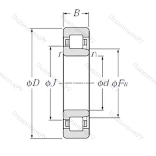 Подшипник роликовый радиальный NJ 2312E