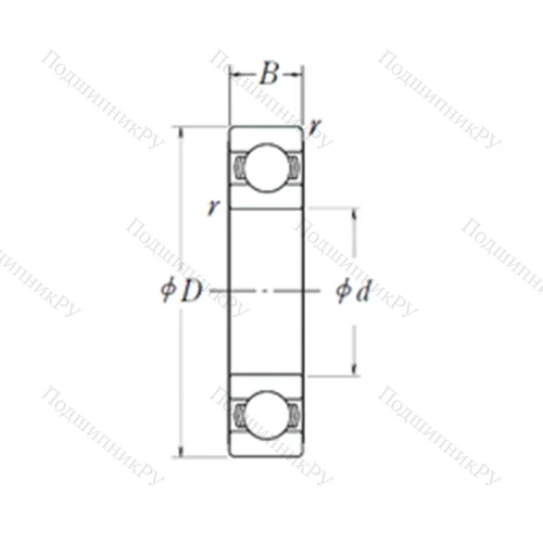 Подшипник шариковый радиальный 6210L 11DDU