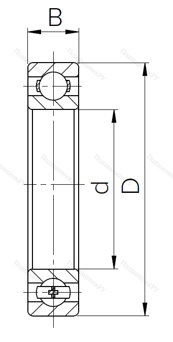 Шариковый однорядный подшипник 308 (6308) в Ростове-на-Дону