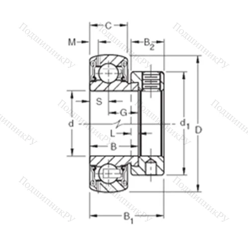 Подшипник шариковый радиальный GRA 008RRB
