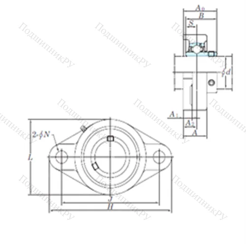 Подшипниковый узел шариковый радиальный UCFL 216-50E от производителя  KOYO