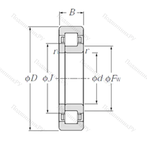 Подшипник роликовый радиальный NUP 215