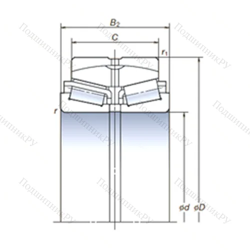 Подшипник роликовый радиально-упорный самоцентрирующийся AR 140-27 от производителя  NSK Подшипник роликовый радиально-упорный самоцентрирующийся AR 140-27 от производителя  NSK