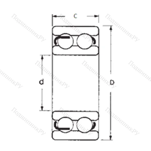 Подшипник шариковый радиальный 4309ZZ от производителя  FBJ Подшипник шариковый радиальный 4309ZZ от производителя  FBJ