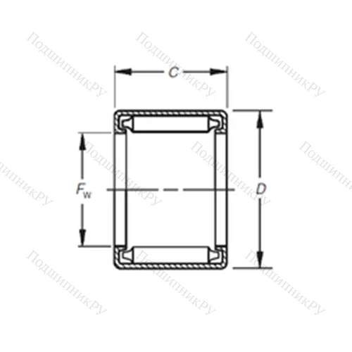 Подшипник игольчатый радиальный B-105 от производителя  TIMKEN Подшипник игольчатый радиальный B-105 от производителя  TIMKEN