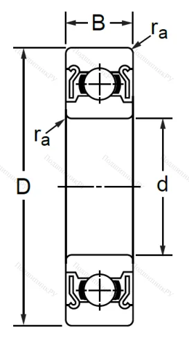Однорядный шариковый подшипник SS 6308 ZZ (80308 Ю ГОСТ) в Ростове-на-Дону
