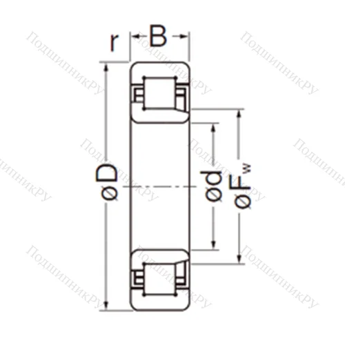 Подшипник роликовый радиальный NJ 310EG