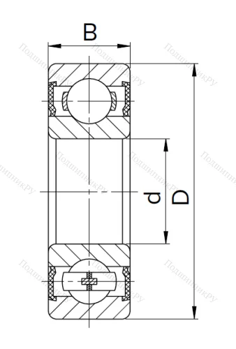 Миниатюрный шариковый подшипник 180023 T (623 2RST) PJGTX8ONAX в Ростове-на-Дону