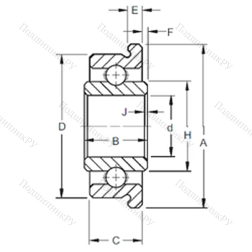 Подшипник шариковый радиальный F 5