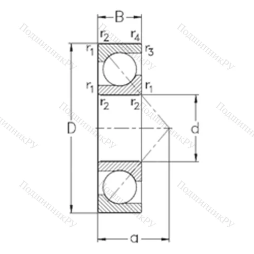 Подшипник шариковый радиально-упорный 7318-BE-MP