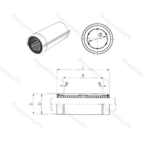 Подшипник шариковый линейный LM 10LUU от производителя  Samick