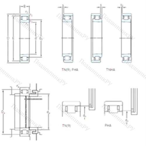 Подшипник роликовый радиальный N 1018 KTNHA/HC 5SP от производителя  SKF