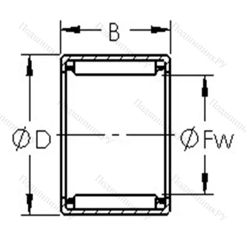 Подшипники игольчатые, метрическая серия HK 0306TN от производителя  AST