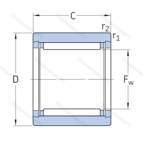 Игольчатый подшипник NK 6/10 TN от производителя  SKF
