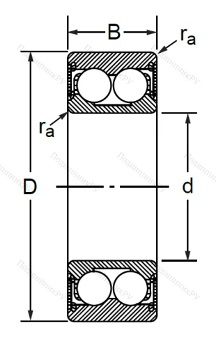 Радиально-упорный шариковый подшипник 3056309 2RS (3309 A 2RSTN) в Ростове-на-Дону