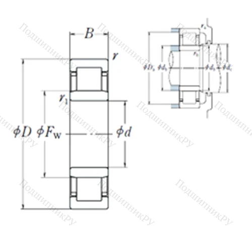 Подшипник роликовый радиальный NU 2314 ET