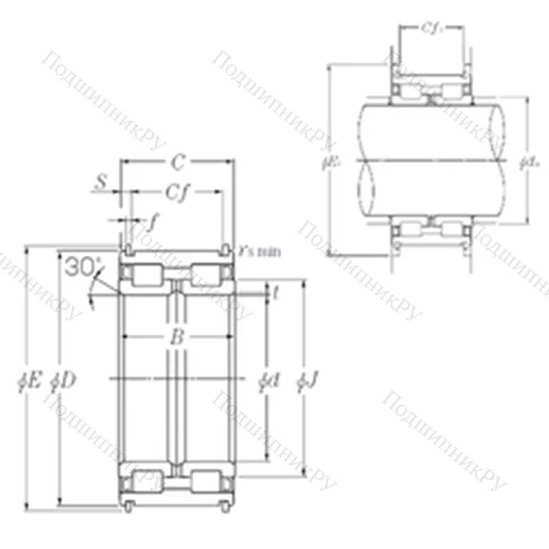 Подшипник роликовый радиальный SL 04-5080NR от производителя  NTN